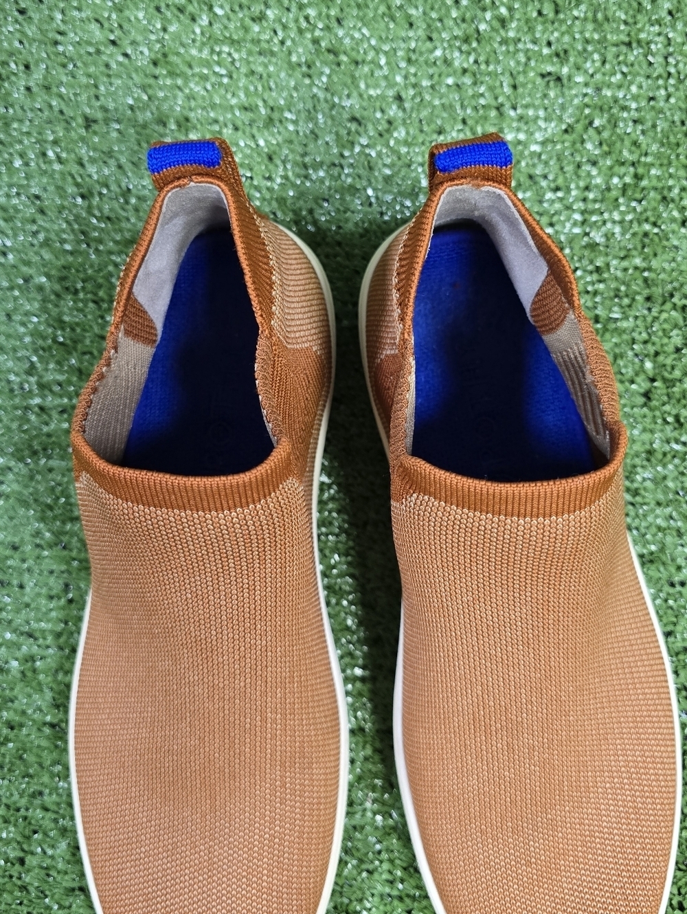 Rothy's The Chelsea Fawn Colorway Stretch Knit Sneaker Boots Size 9 - Picture 7 of 15